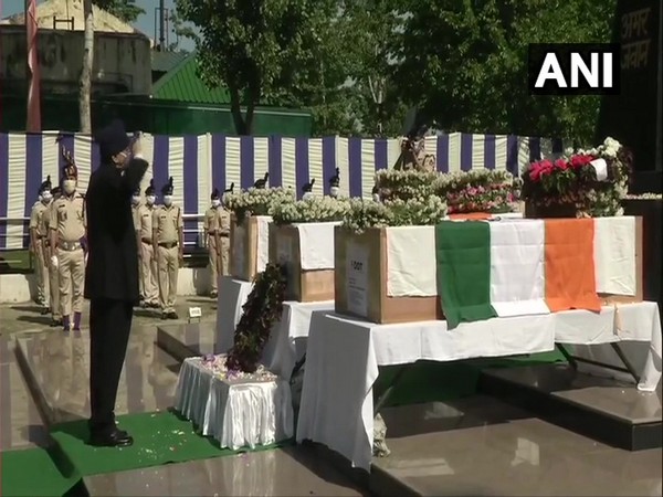 Last respects paid to CRPF's jawans in Jammu and Kashmir.