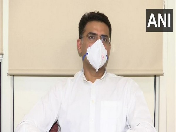 Rajasthan Deputy Chief Minister Sachin Pilot speaking to ANI in Jaipur on Wednesday.  Photo/ANI
