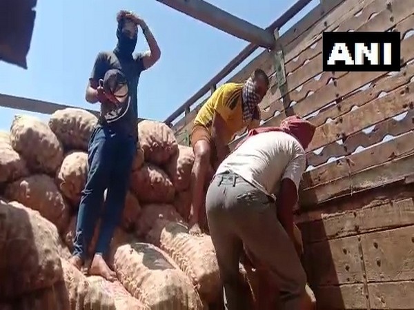 Onion transported to Bangladesh from Bhusaval Division of Central Railways, Maharashtra [Photo/ANI]