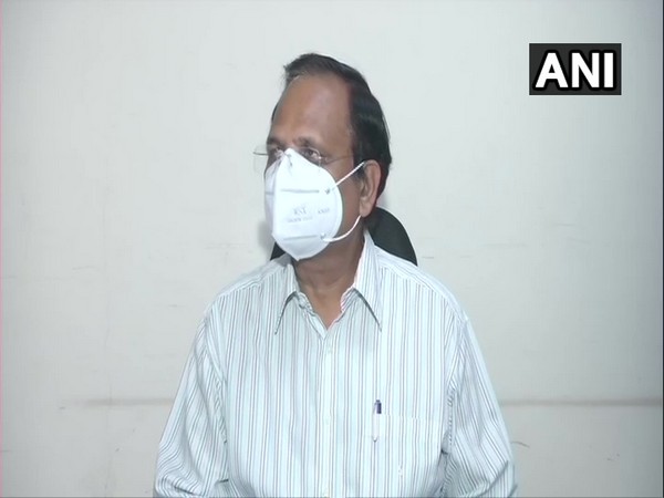 Delhi Health Minister Satyendar Jain speaking to reporters on Monday (Photo/ANI)