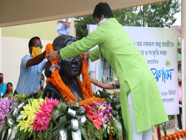 Tripura CM pays tributes to poet Kazi Nazrul Islam on his birth anniversary. 