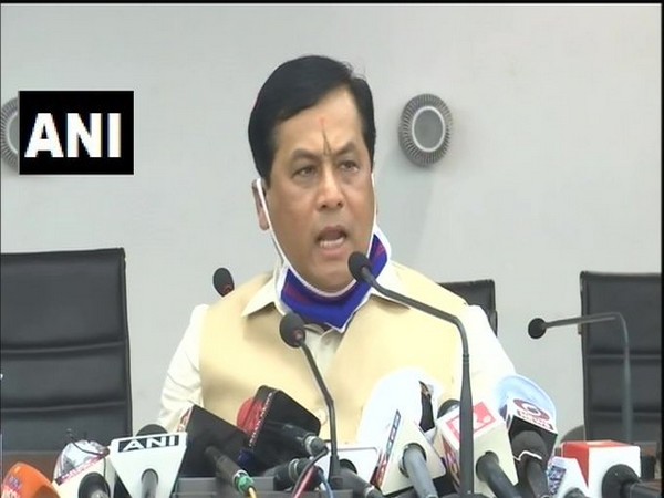 Assam Chief Minister Sarbananda Sonowal speaks to reporters on Friday.   [Photo/ANI]