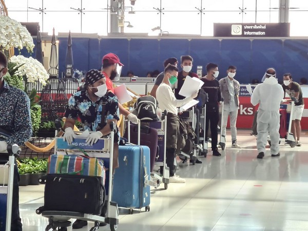 Check-in process underway for the first repatriation flight from Thailand to India