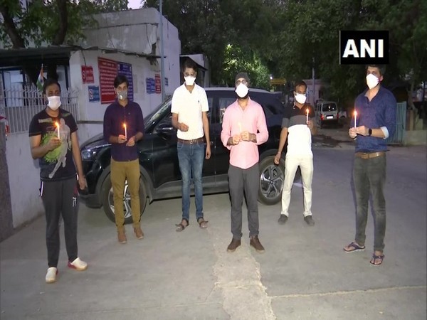 Resident doctors at Ram Manohar Lohia Hospital on Saturday held a candlelight protest. (Photo/ANI)