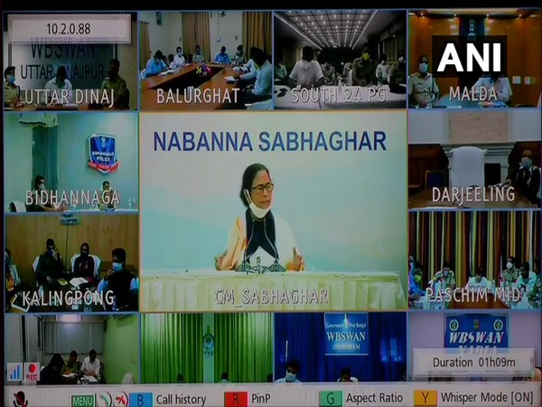 West Bengal Chief Minister Mamata Banerjee holding video press conference on Wednesday. Photo/ANI