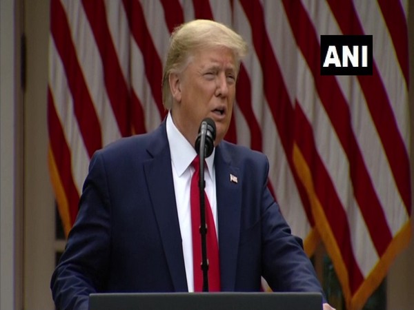 US President Donald Trump addressing a press conference at White House on Friday.