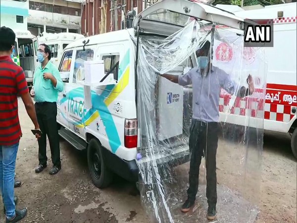 A mobile COVID-19 testing vehicle launched in Alappuzha (Photo/ANI)