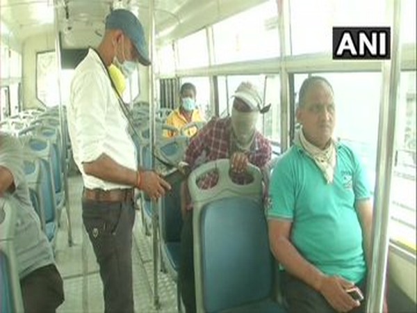  Visuals from Vadodara where city buses resumed services. [Photo/ANI]