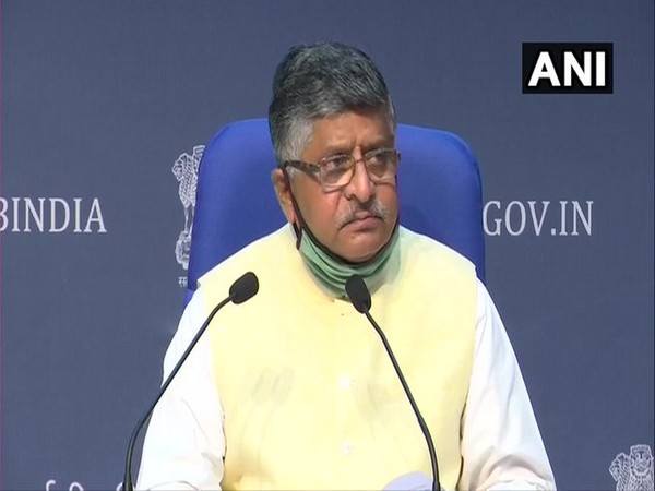Union Minister Ravi Shankar Prasad at the launch of 'Electronics Manufacturing Schemes' in New Delhi [Photo/ANI]