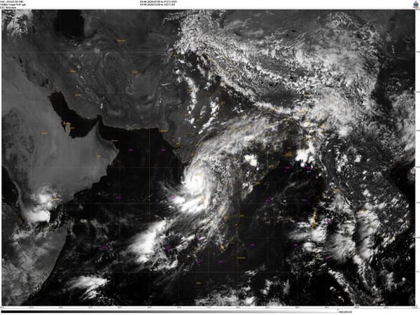 Visible imagery from INSAT-3D of Cyclone Nisarga. [Image: IMD]