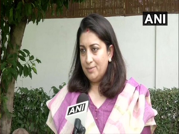 Union Minister Smriti Irani speaks to ANI in New Delhi on Thursday. [Photo/ANI]