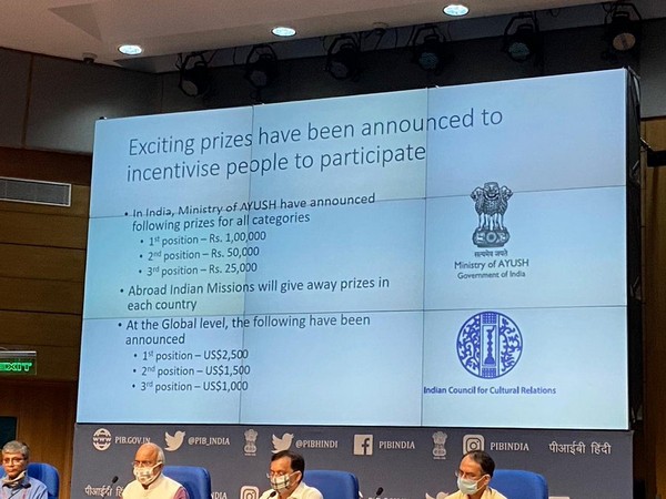 Government of India on Friday launched the international video blog competition 'MyLifeMyYoga' (Photo/ANI)