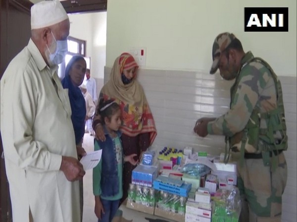 Free health check-up camp in Dratti village of Jammu and Kashmir. (Photo/ANI)