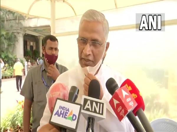 BJP MLA, Shrimant Balasahib Patil speaking to media on Monday. (Photo/ANI)