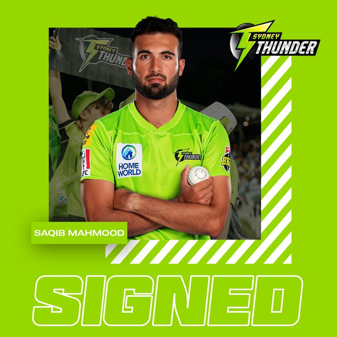 Sydney Thunder sign England pacer Saqib Mahmood (Photo/ Sydney Thunder Twitter)