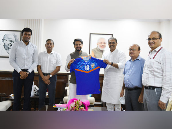 AIFF President meets Sports Minister (Photo/ Indian Football Team Twitter)