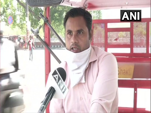 Prem Verma, e-rickshaw driver in Delhi speaking to ANI on Monday.  (Photo/ANI)