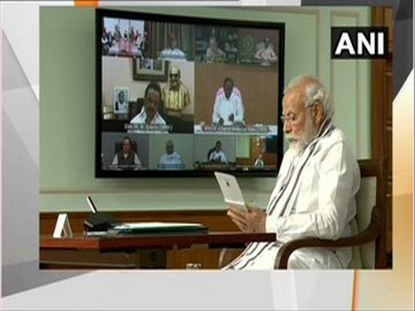 Prime Minister Narendra Modi during all party meeting on June 19