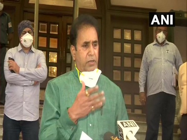 Maharastra Home Minister Anil Deshmukh speaking to reporters on Saturday