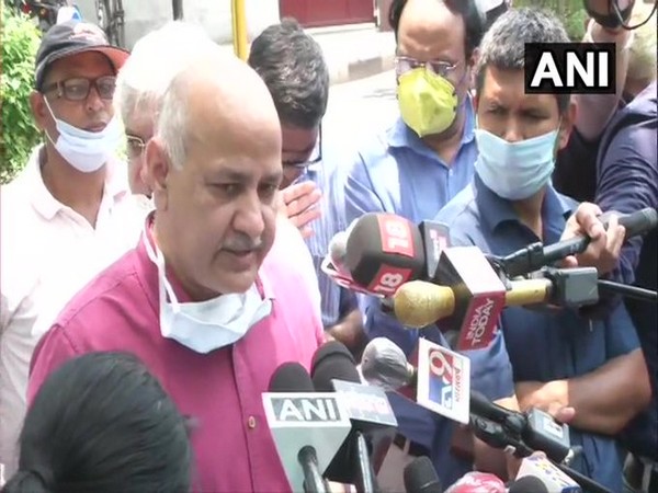 Deputy Chief Minister Manish Sisodia speaking to reporters on Tuesday. (Photo/ANI)