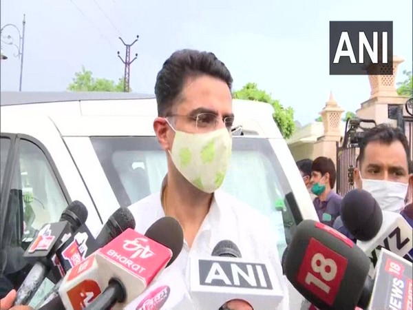 Sachin Pilot, Rajasthan Deputy CM speaking to the reporters (Photo/ANI)