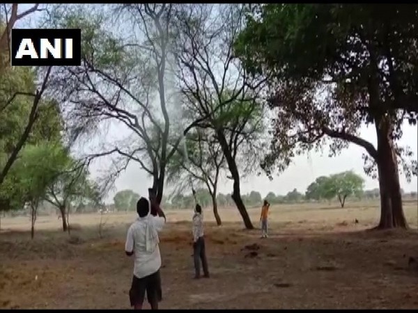 Teams of Agriculture and Fire Department reached Uttar Pradesh's Banda district on Saturday. Photo/ANI