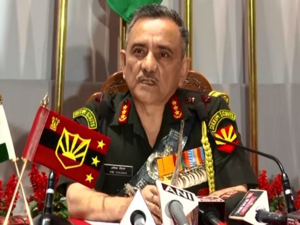Eastern Army Commander Lt Gen Anil Chauhan addressing a press conference in Kolkata on Friday. Photo/ANI