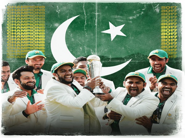 Pakistan celebrates after winning 2017 Champions Trophy (Photo/ ICC Twitter)