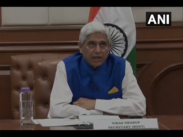 Vikas Swarup, Secretary (West), MEA, speaking at an online briefing on Thursday.