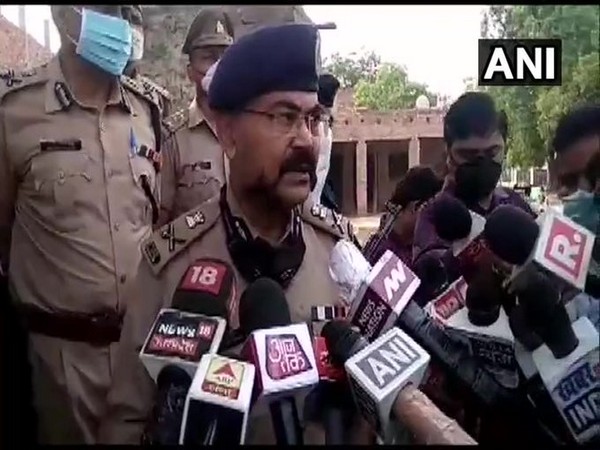 Additional Director General (ADG) Law and Order Prashant Kumar speaking to reporters on Friday. (Photo/ANI)