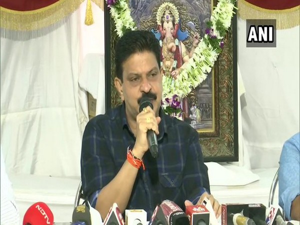 Sudhir Salvi, Secretary of Lalbaugcha Raja Ganeshotsav Mandal speaking to reporters on Wednesday