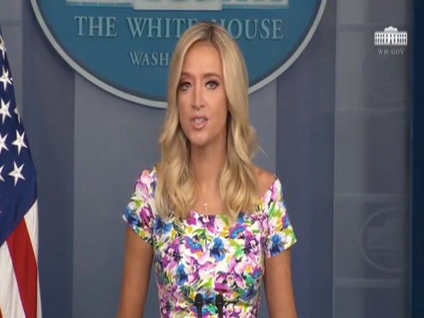 White House press secretary Kayleigh McEnany speaking during press briefing on Wednesday (local time).