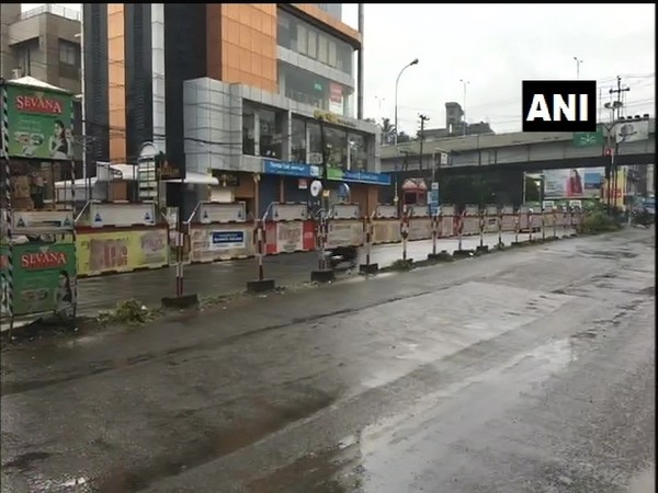 Empty streets around Kochi's Civil Line Road, Ernakulam 