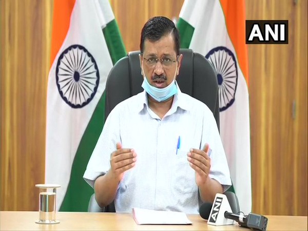 Delhi Chief Minister Arvind Kejriwal at a press conference on Monday. [Photo/ANI]