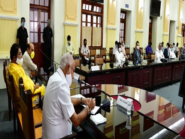 Karnataka Chief Minister BS Yediyurappa on Tuesday held a second round of meeting with representatives of private hospitals (Photo/ANI)
