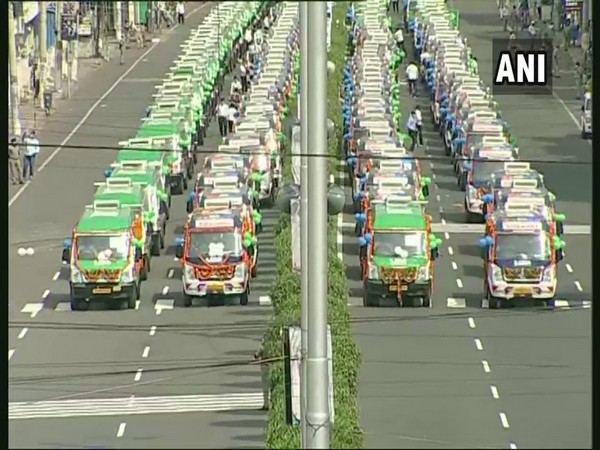 Andhra Pradesh Chief Minister launched a fleet of 1,088 new ambulances in Vijayawada