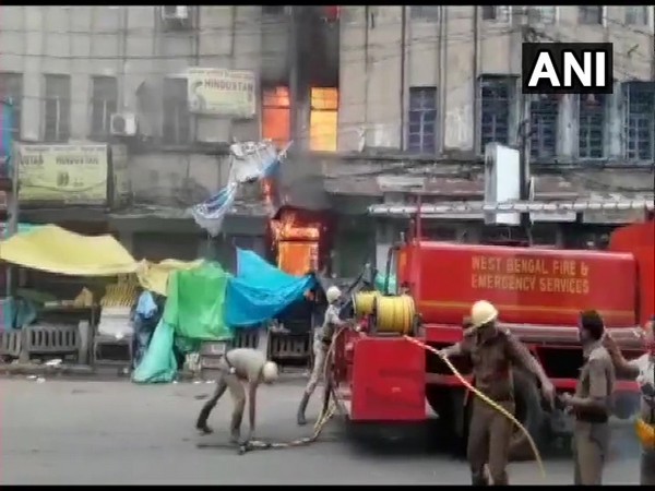 Fire breaks out in Kolkata's Canning Street on Sunday 