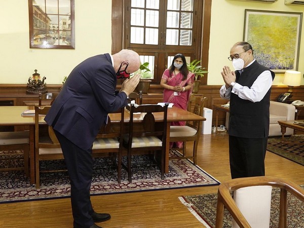 Denmark envoy to India, Freddy Svane, and Foreign Secretary Harsh Vardhan Shringla