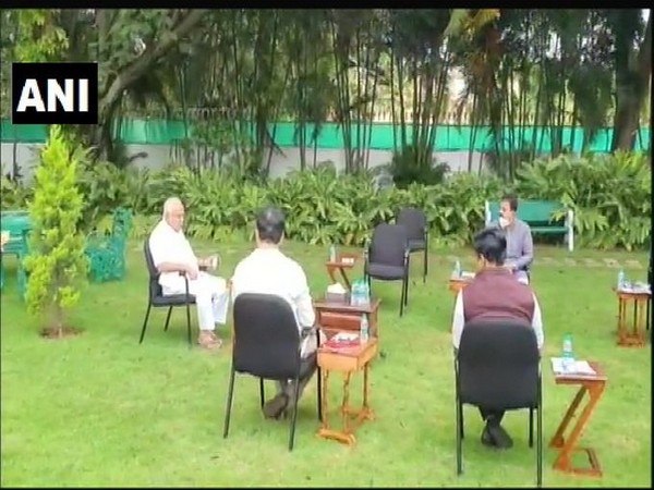 Karnataka Chief Minister BS Yediyurappa held an emergency meeting over COVID-19 situation in the state. [Photo/ANI]