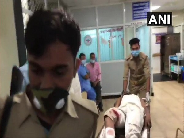 Shyamu Bajpai, aide of Vikas Dubey, being taken to hospital after sustaining an injury during an encounter with the police. [Photo/ANI]