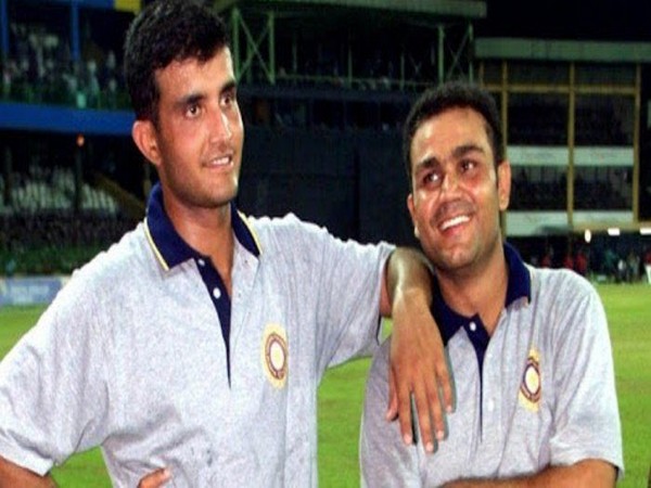 Former India skipper Sourav Ganguly and Virender Sehwag (Image: Virender Sehwag's Twitter)