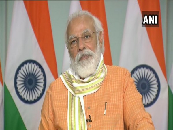 Prime Minister Narendra Modi speaking to NGO representatives from Varanasi via video conferencing on Thursday. (Photo/ANI)