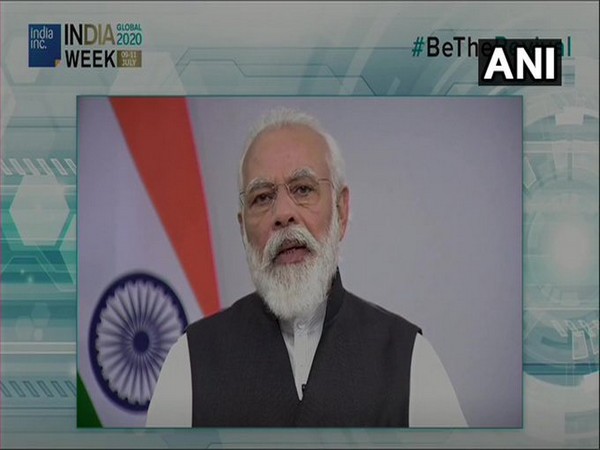 Prime Minister Narendra Modi speaking at the India Global Week on Thursday. (Photo/ANI)