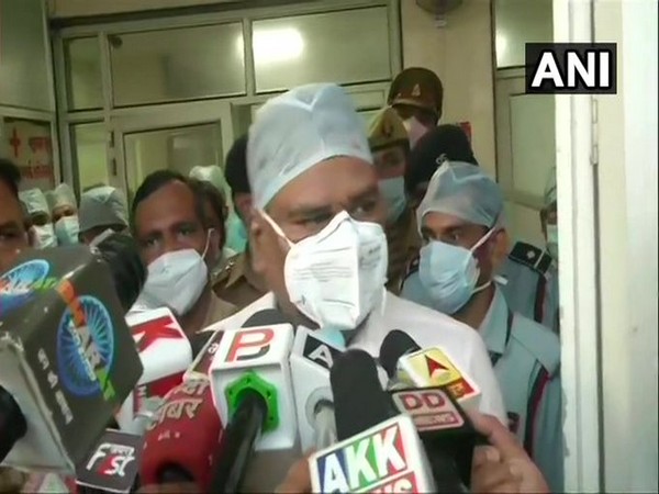 Dr RB Kamal, Principal, LLR Hospital, Kanpur speaking to reporters on Friday. (Photo/ANI)
