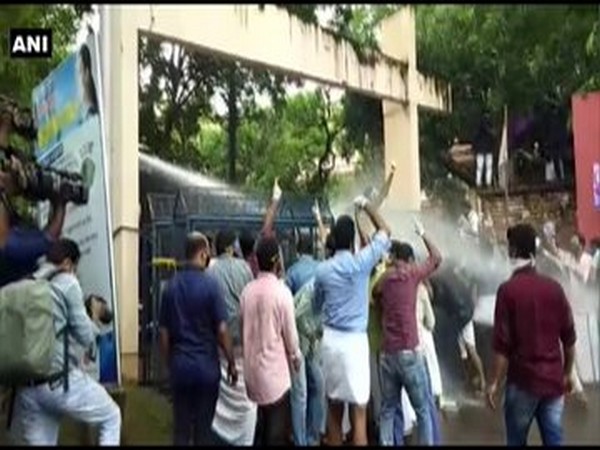 Visual from the site where members of Youth League were protesting. (Photo/ANI)