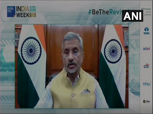 EAM S Jaishankar speaking on the last day of India Global Week 2020. Photo/ANI