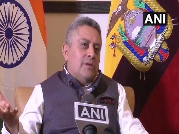 Ecuador's Envoy to India, Hector C Jacome speaking to ANI on Friday. (Photo/ANI)
