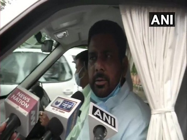 Congress MLA, Mahender Chaudhary speaking to reporters on Monday. (Photo/ANI)