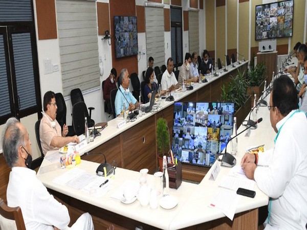 Rajasthan CM Ashok Gehlot holds review meeting to discuss COVID-19 situation in the state (Photo/Ashok Gehlot on Twitter)