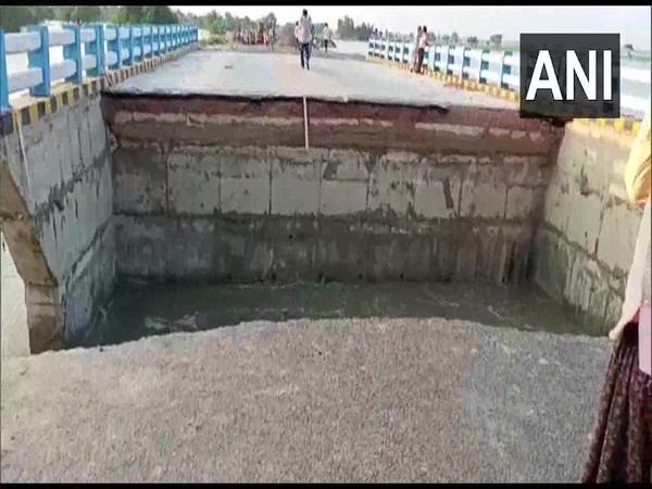 Visual of the collapsed bridge site. (Photo/ANI)